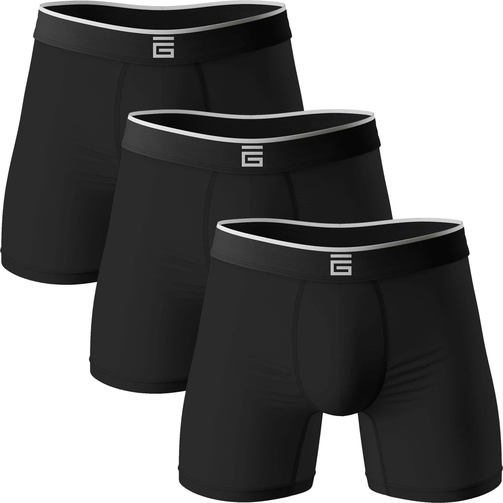 Mens Boxers Bamboo Anti Chafing Soft Comfortable Boxer Briefs Longer Leg - Boxer Shorts Multipack - Moisture Wicking Technology