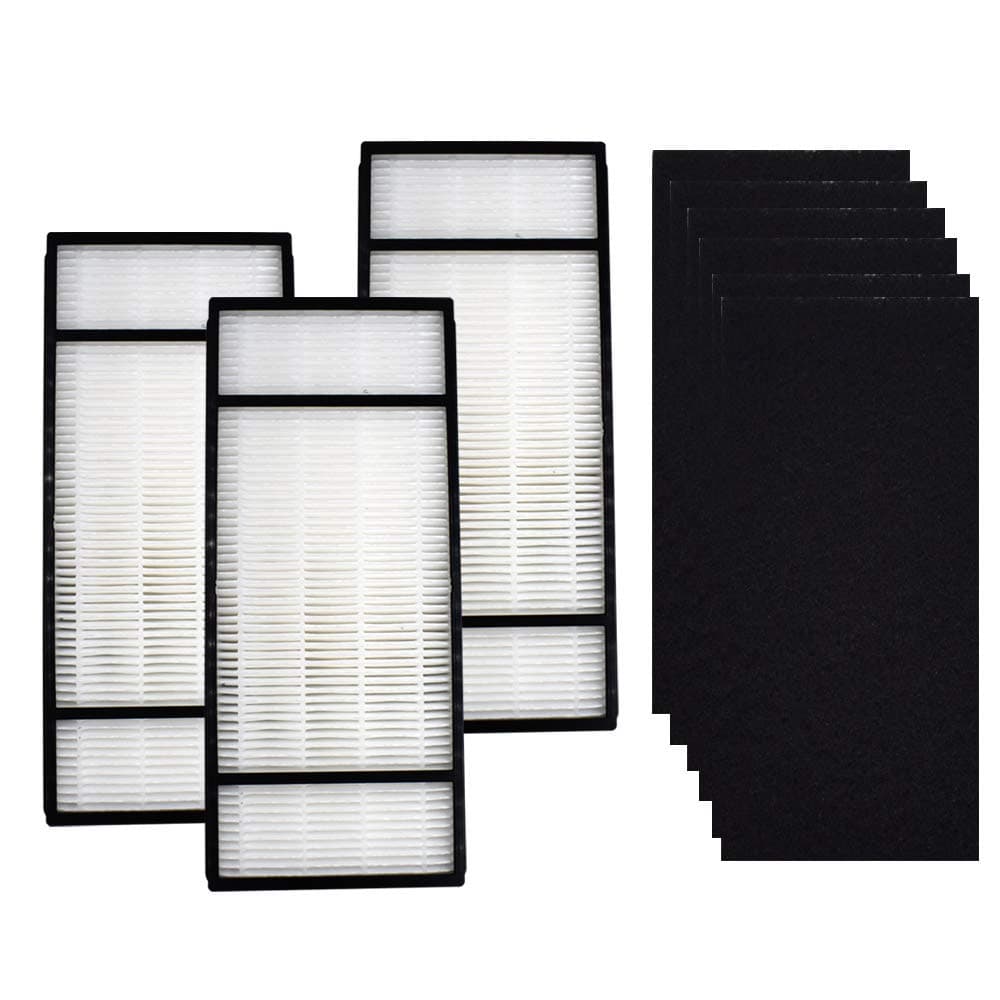 BATEMEN 3 HEPA Replacement Filter & 6 Carbon Pre Filter H1 HRF-H2 Compatible with Honeywell H,HPA050, HPA150, HPA060, HPA160, HHT055, HHT155 Air Purifier