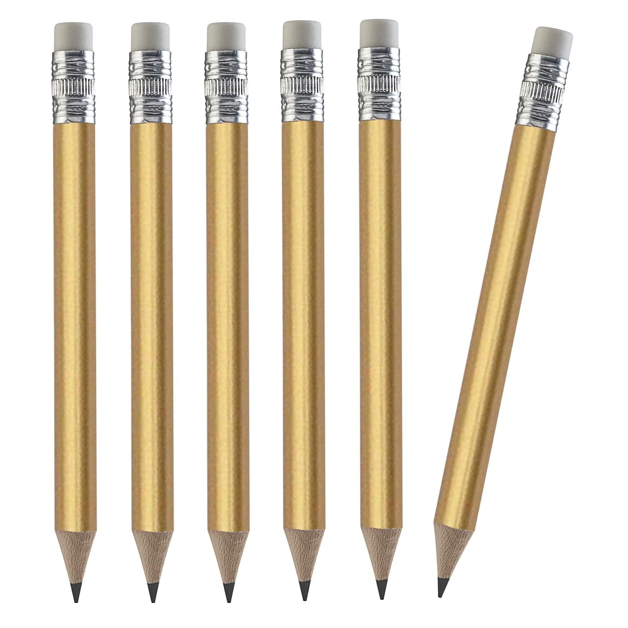 TH Golf 100pcs Premium Golf Pencils, 4 Inch Mini Pencils Half Pencils with Eraser Sharpened Wood Mini Round Pencils for Schools Wedding Toddlers Home Corporate Multiple Colours