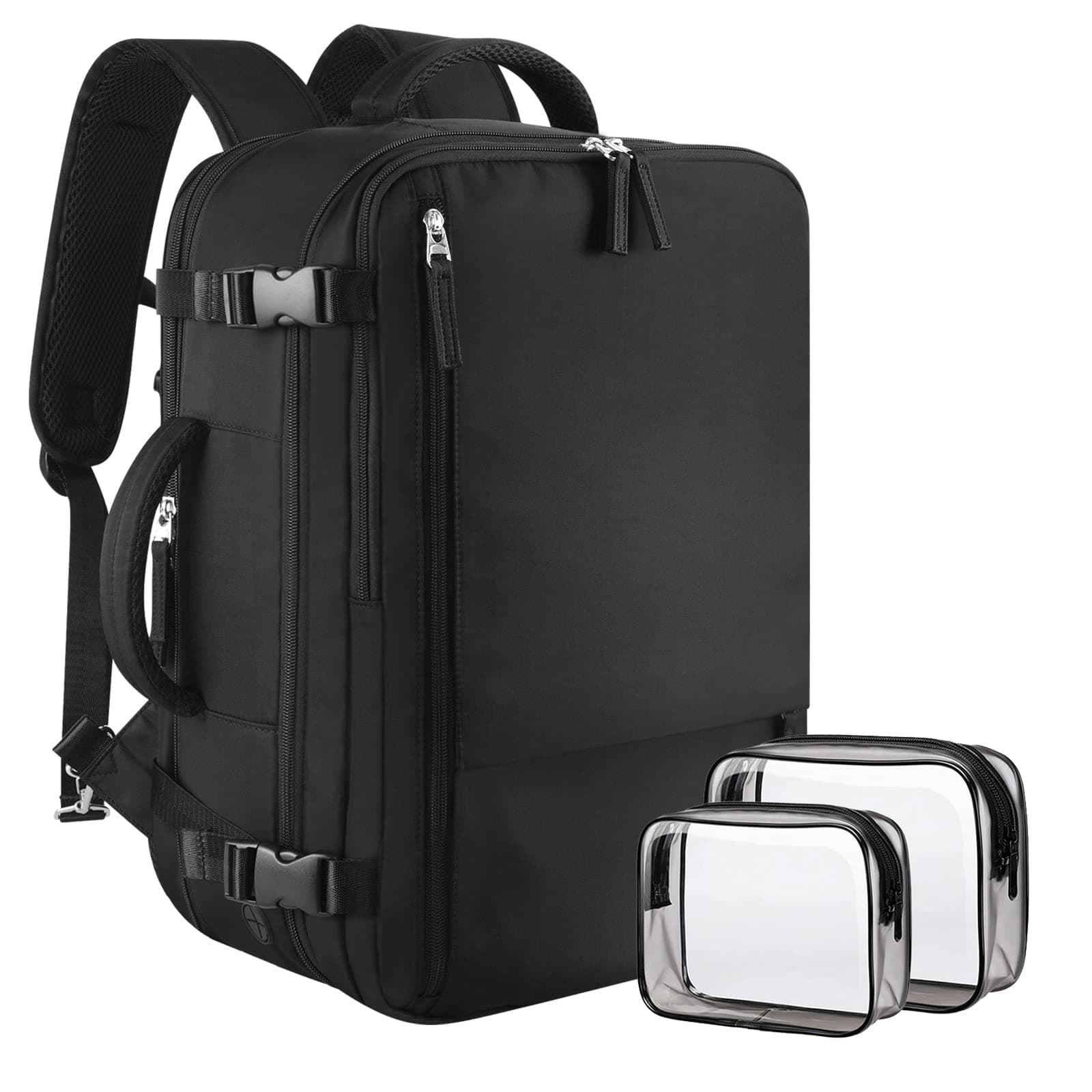 Large Travel Backpack for Women Men, Expandable 40L Carry On Backpack, 17 Inch Laptop Backpack College Bookbag, Waterproof Travel bag as Person Item Flight Approved