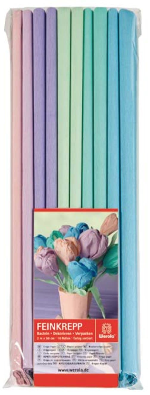 Werola Extra Fine Crepe 10 Assorted Colours Pastels