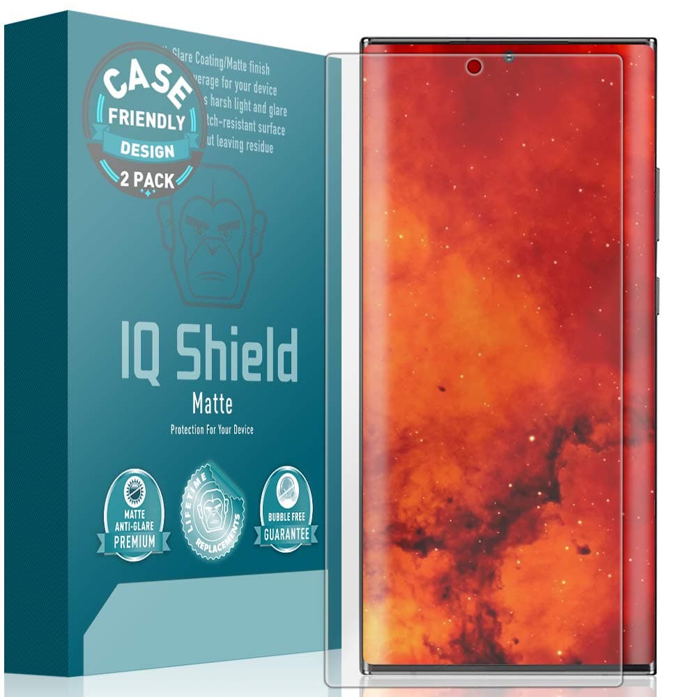 IQShieldMatte Screen Protector Compatible with Samsung Galaxy Note 20 Ultra (6.9 inch)(Case Friendly)(2-Pack) Anti-Glare Anti-Bubble TPU Film