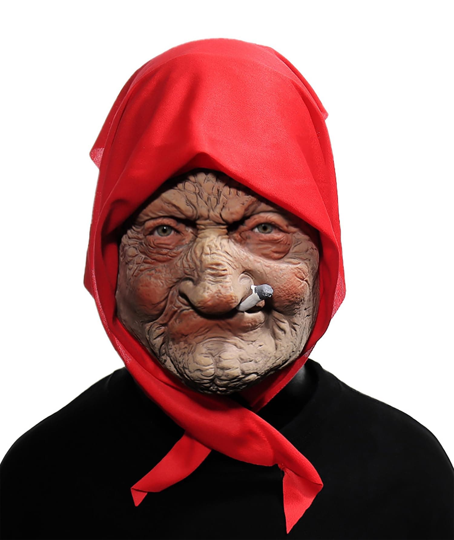 Realistic Granny Masks - Lifelike Elderly Face Masks for Costumes Pranks and Parties, One Size
