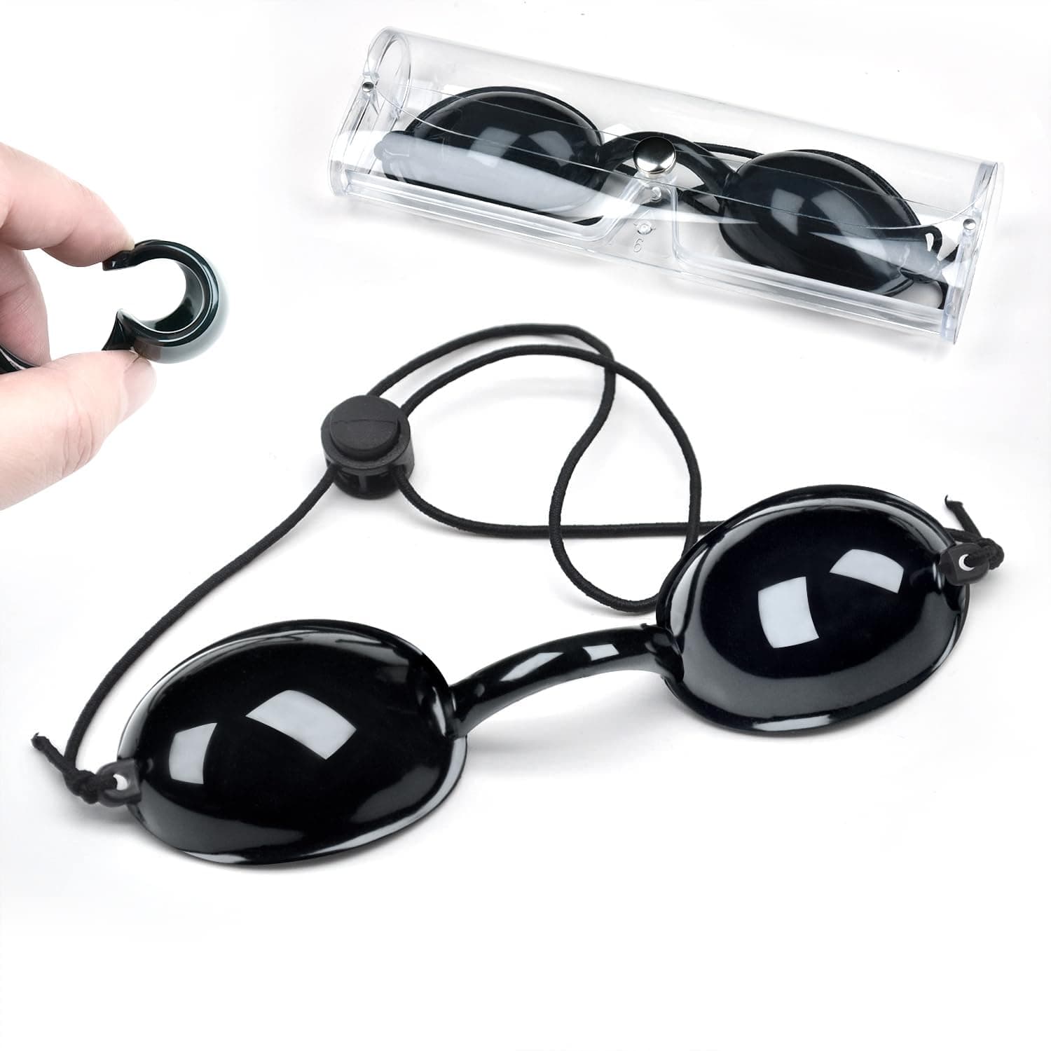 IPL Safety Goggles, Beauty Instrument Eye Protection Goggles, Tanning Eyewear, Eyepatch, Eye Shields for Patients in IPL, UV, Infrared LED Light Therapy 200-2000nm Typical Wavelength IPL