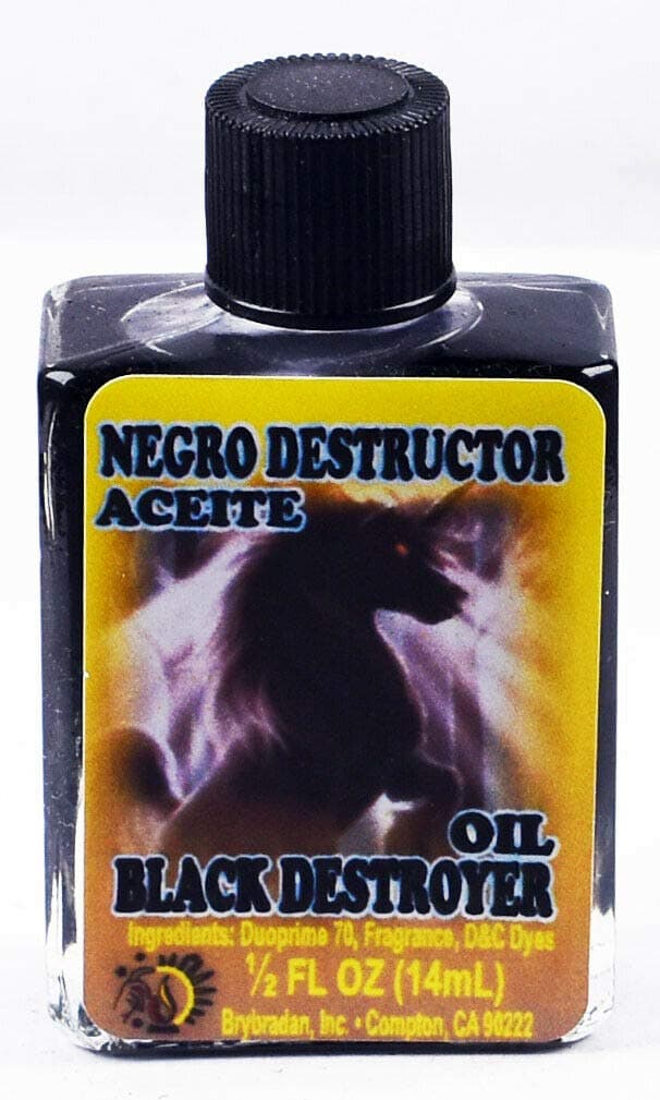 6 Pieces BRYBRADAN Black Destroyer Spiritual Oil Negro Destructor ACEITE ESPIRITUAL -1/2 FL OZ 14.7ML