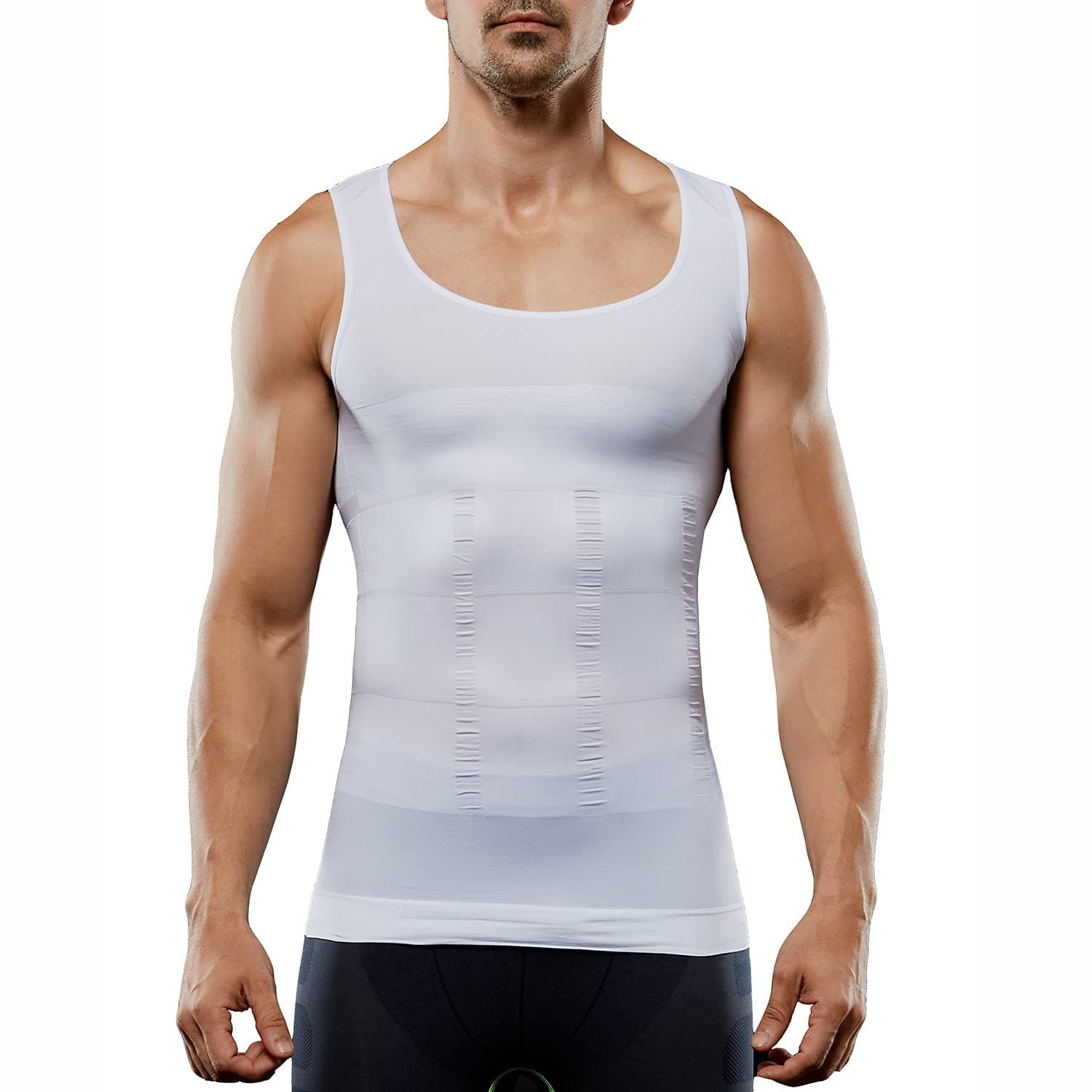 Men's Compression Shirt Sleeveless Slimming Vest Tummy Tank Top Body Shaper Abs Abdomen Shaperwear Seamless