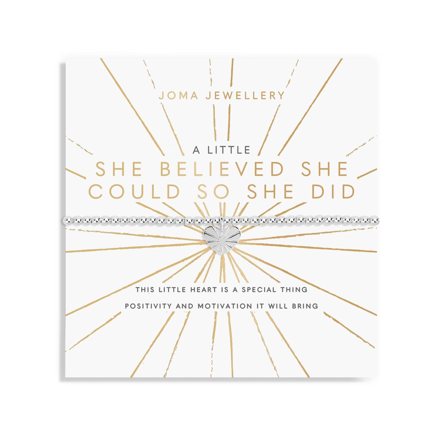 Joma Jewellery A Little She Believed She Could Stretch Bracelet - 17.5cm Universal Size Women's Silver Plated Bracelet