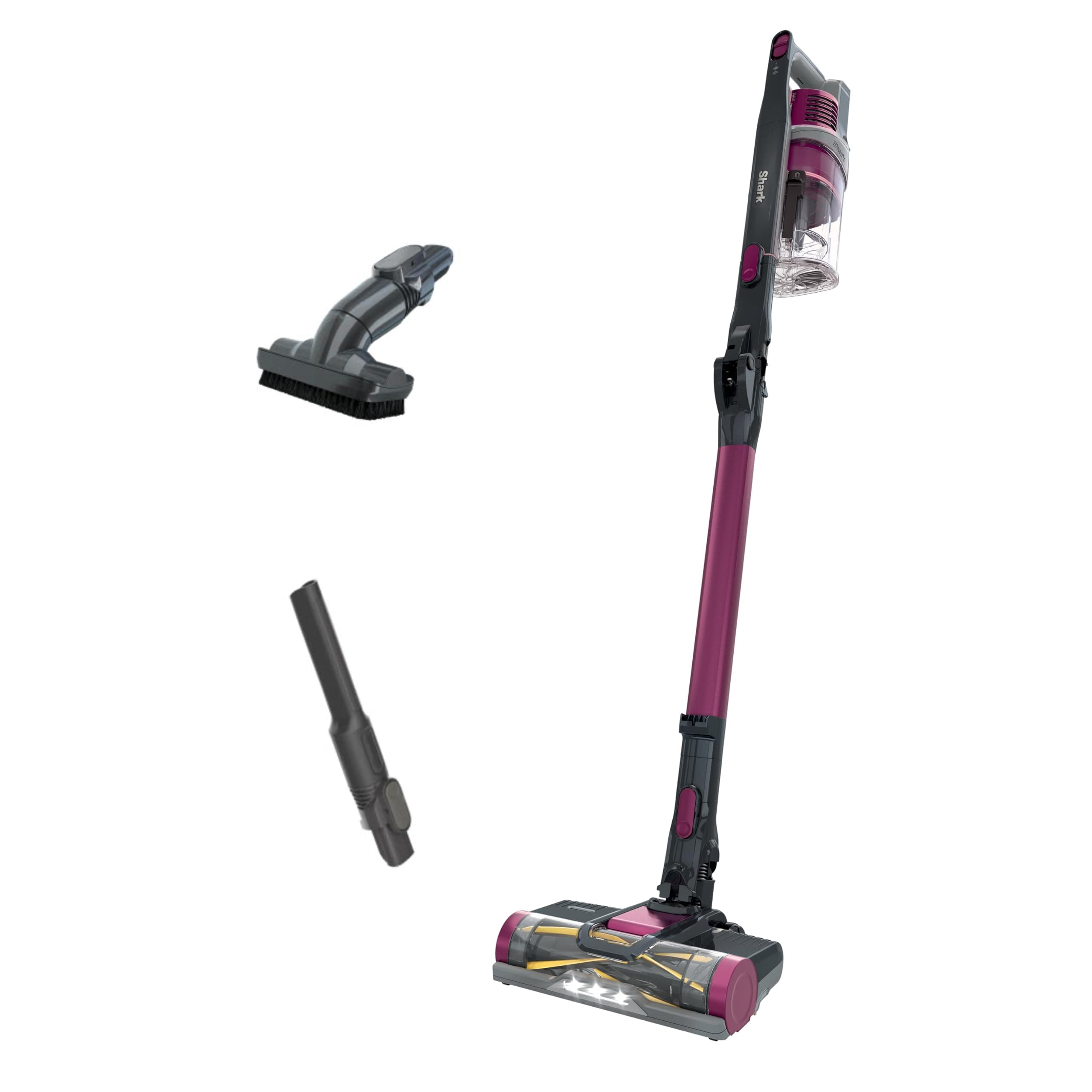 Shark IZ163H Rocket Pet Pro, Cordless Stick Vacuum with MultiFlex, Self-Cleaning Brushroll, Dirt Engage Technology and Powerful Suction, in Raspberry