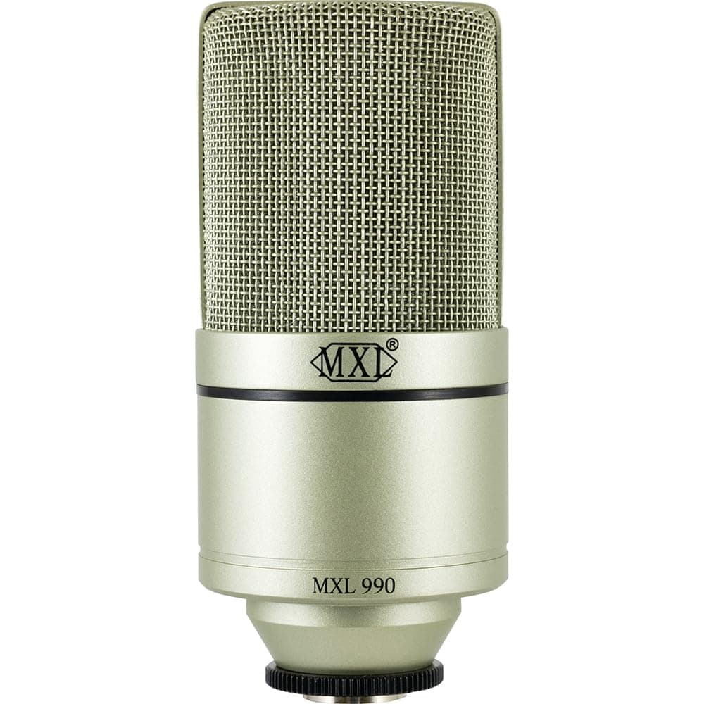 990 Condenser Microphone for Podcasting, Singing, Home Studio Recording, Gaming & Streaming | Detailed Sound | XLR | Large Diaphragm (Champagne)