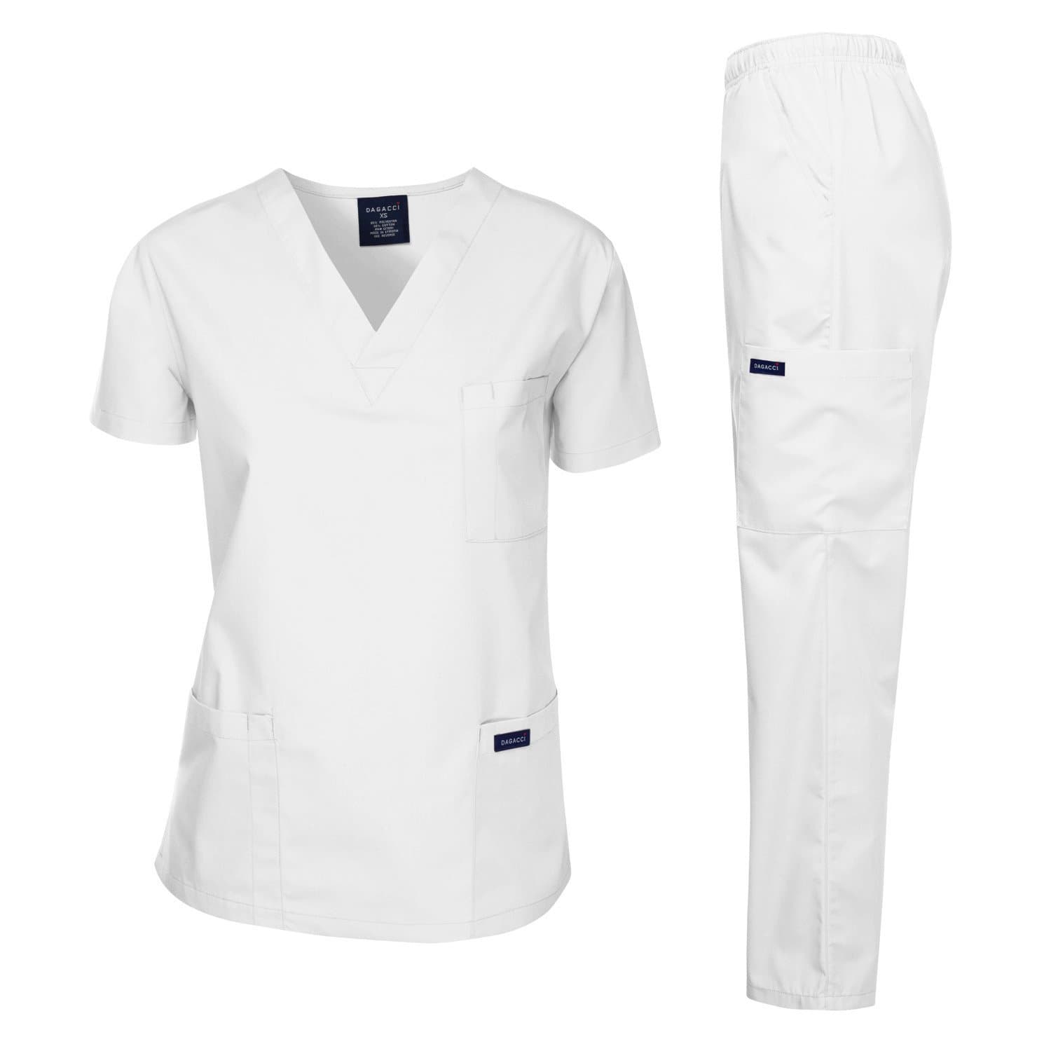 Dagacci Scrubs Medical Uniform Women and Man Scrubs Set Medical Scrubs Top and Pants