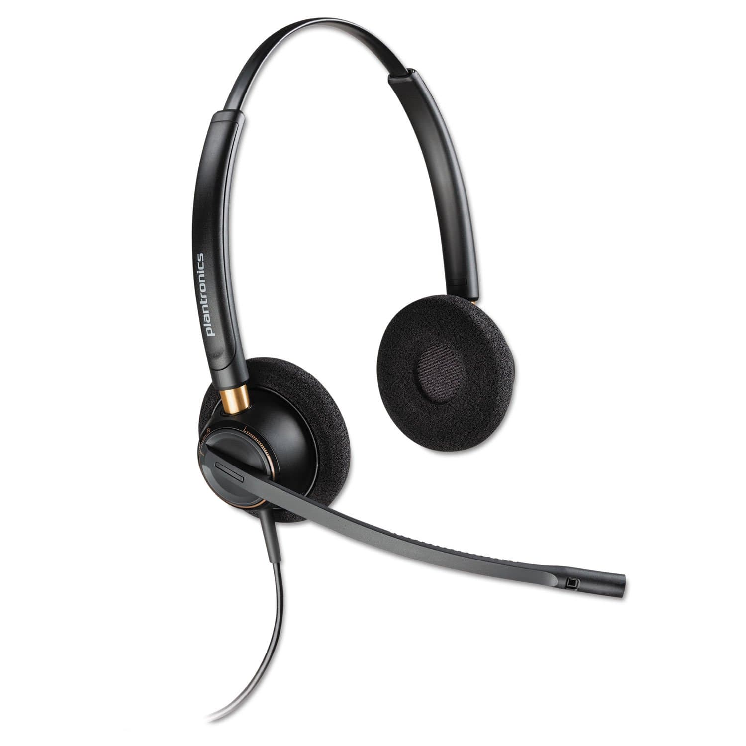 EncorePro 520 QD headset (Plantronics)– Works with Poly Call Center Digital Adapters – Acoustic Hearing Protection – Dual ear