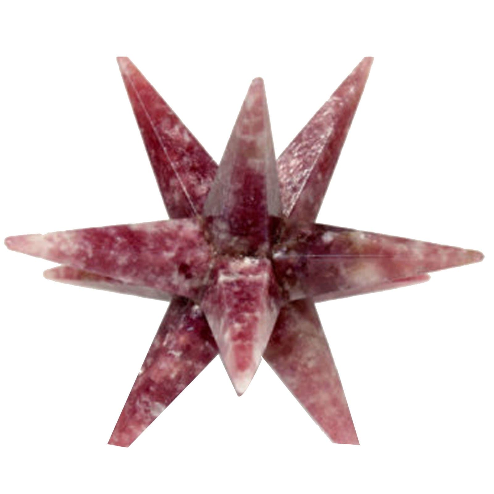 12 Point Lepidolite Merkaba Star Large Reiki Crystak Healing Meditation Geometry