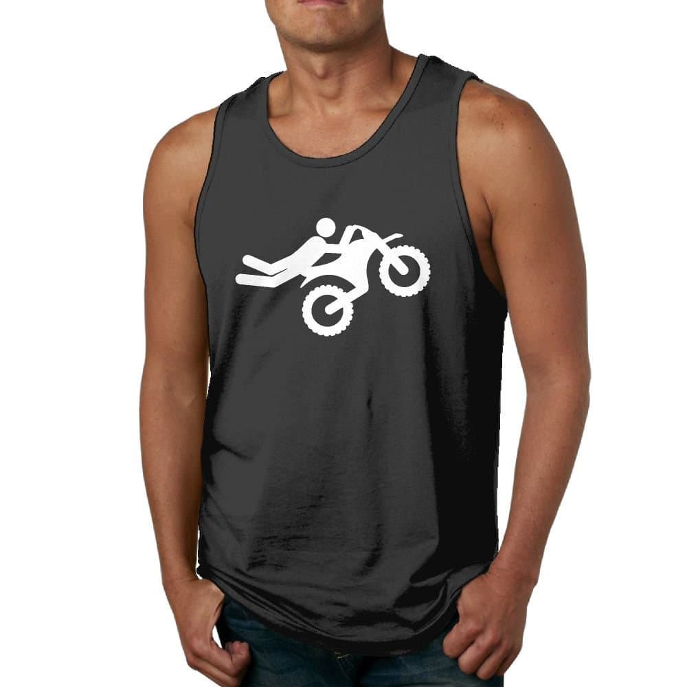 ERS9E Causal Motocross Men's Sleeveless T-Shirt Tank Top Vest Casual Gym Muscle Summer Vest T-Shirt