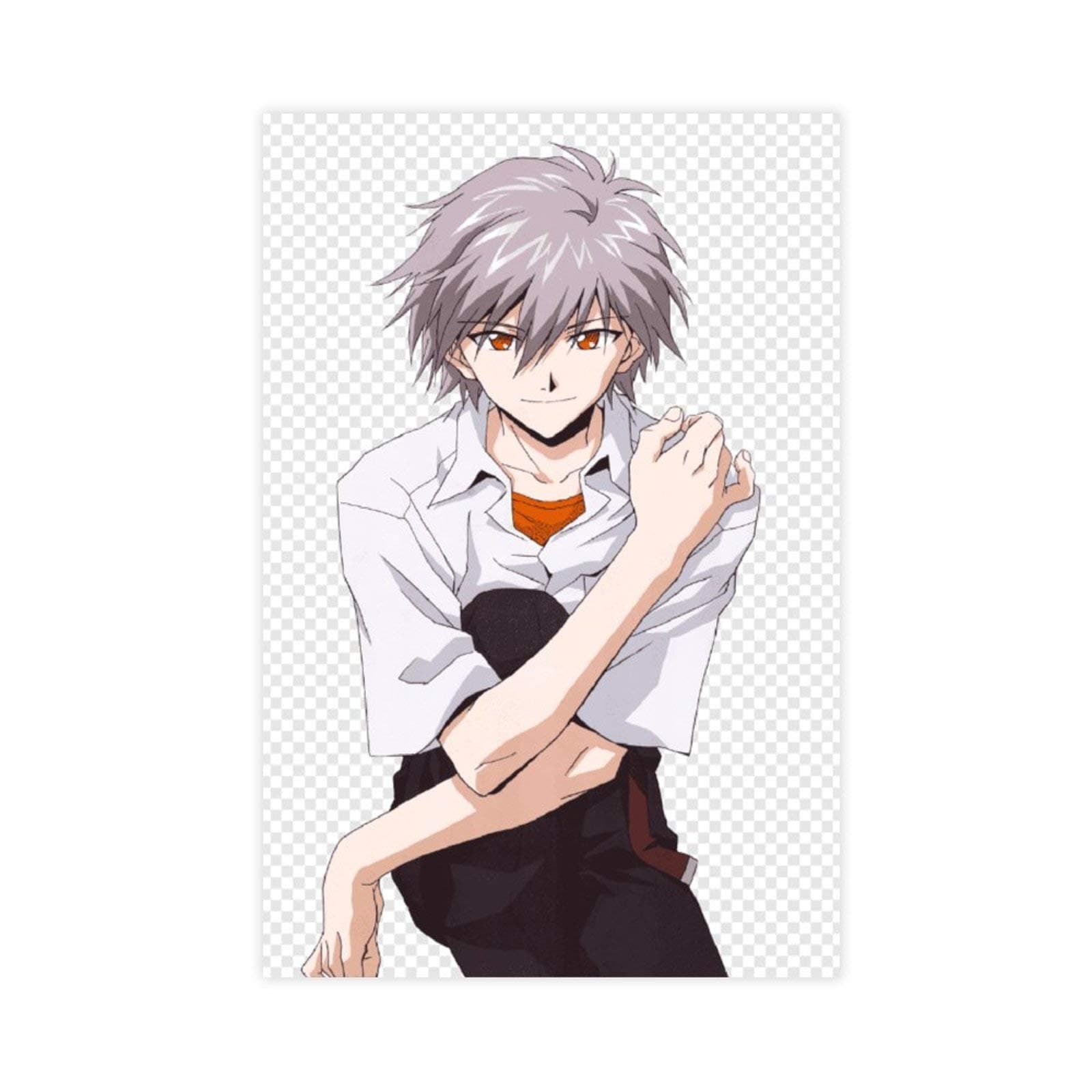 Anime Poster Neon Genesis Evangelion Nagisa Kaworu 1 Canvas Poster Bedroom Decor Sports Landscape Office Room Decor Gift 16×24inch(40×60cm) Unframe-style1
