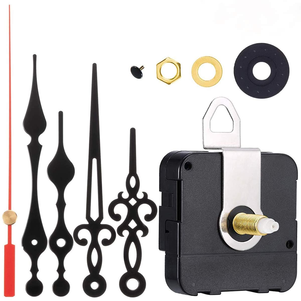 DILISS Quartz Clock Movement - 2 Pair Hands DIY Wall Clock Movement Mechanism Clock Repair Parts Replacement (Shaft Length 4/5 Inch/ 20 mm)