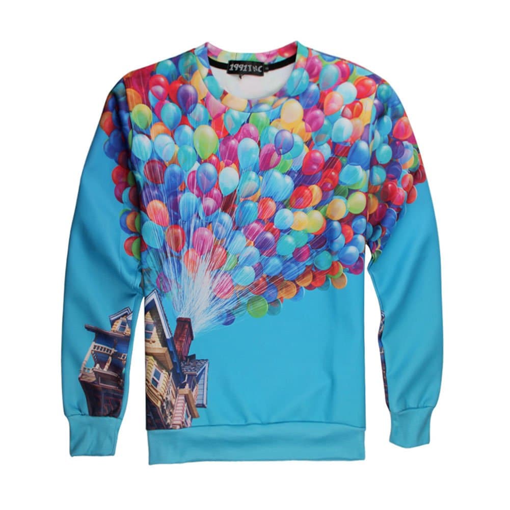 Unisex Hipster 3D Sweater Up Movie Sweatshirt Hoodies 3D T Shirts (L)