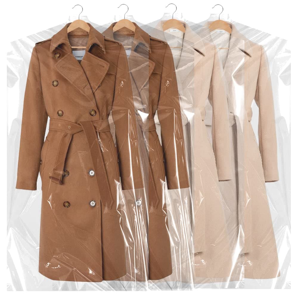 BEISHIDA 20pcs 150cm Plastic Garment Bag Dry Cleaner Bags Clear Plastic bag Dry Cleaning Laundry Bags for Clothes Cover Hanging Clothes Clothes Storage for Coat Suit Shirt Jacket Skirt