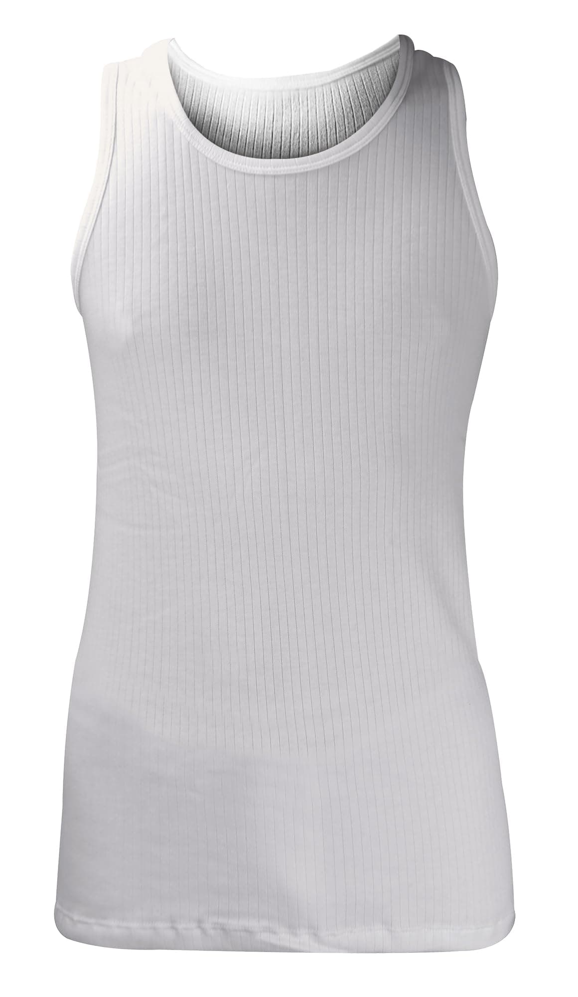 HEAT HOLDERSMen's Cotton Winter Thermal Sleeveless T-Shirt, white, M