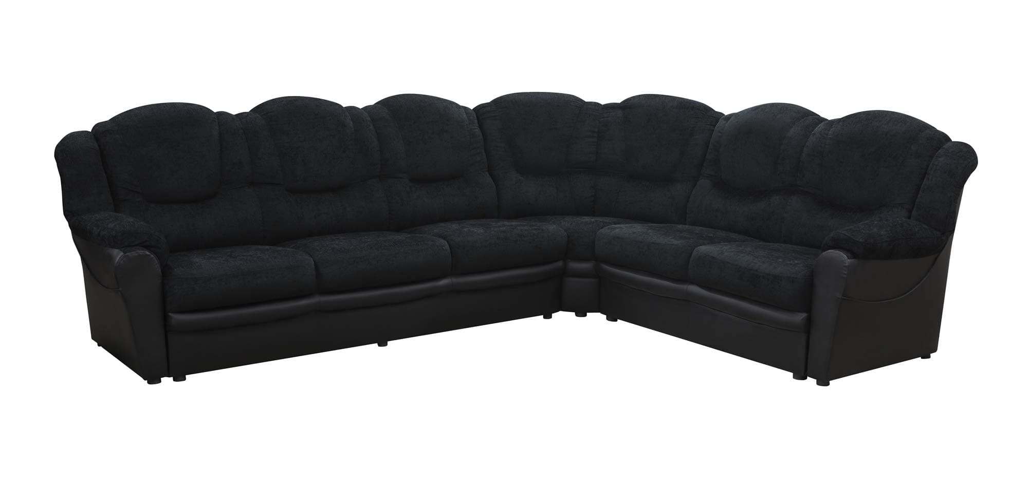 Sofas and More Texas Corner Sofa Large 6 Seats Chenille Fabric Suite Grey Black Brown Colour Living Room Couch Home Furniture