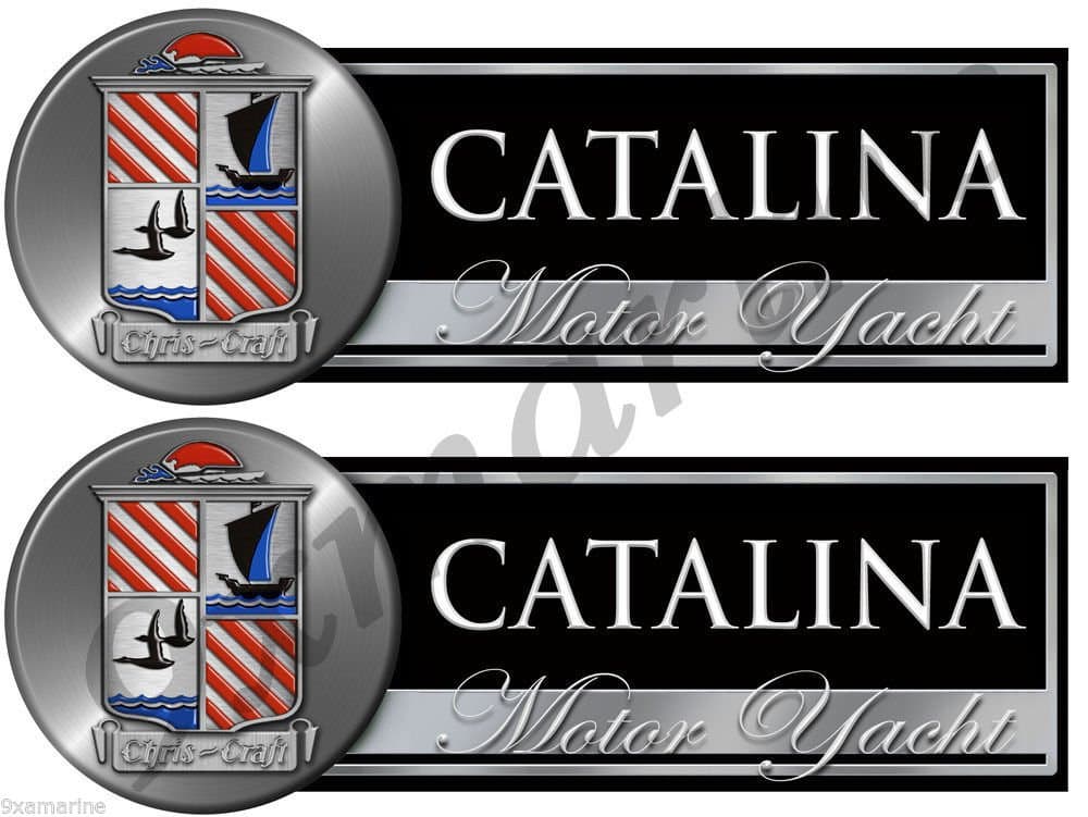 Two Chris Craft Catalina Custom Decals/Stickers - Remastered