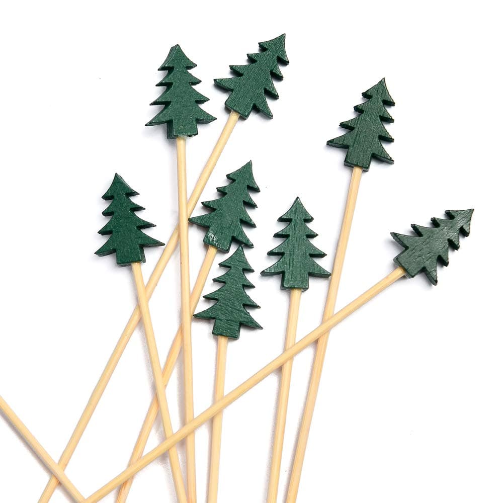 Christmas Tree Appetizer or Sandwich Picks/Drink Stirrers - Christmas Skewers - 4 3/4" - 100ct