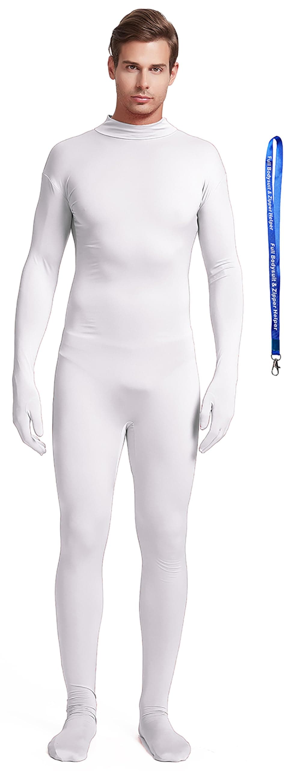 Include Zipper Helper Unisex Adult Costume Without Hood Spandex Stretch Zentai Unitard Body Suit