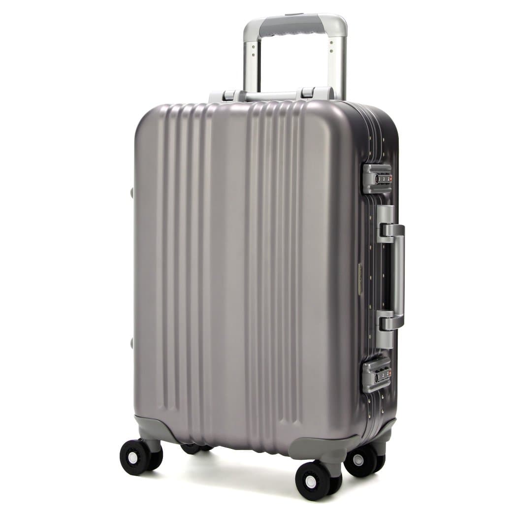 Blade X Aluminum Carry-On 21" - 4 Wheel Spinner 100% Aluminum TSA Approved (Gunmetal)