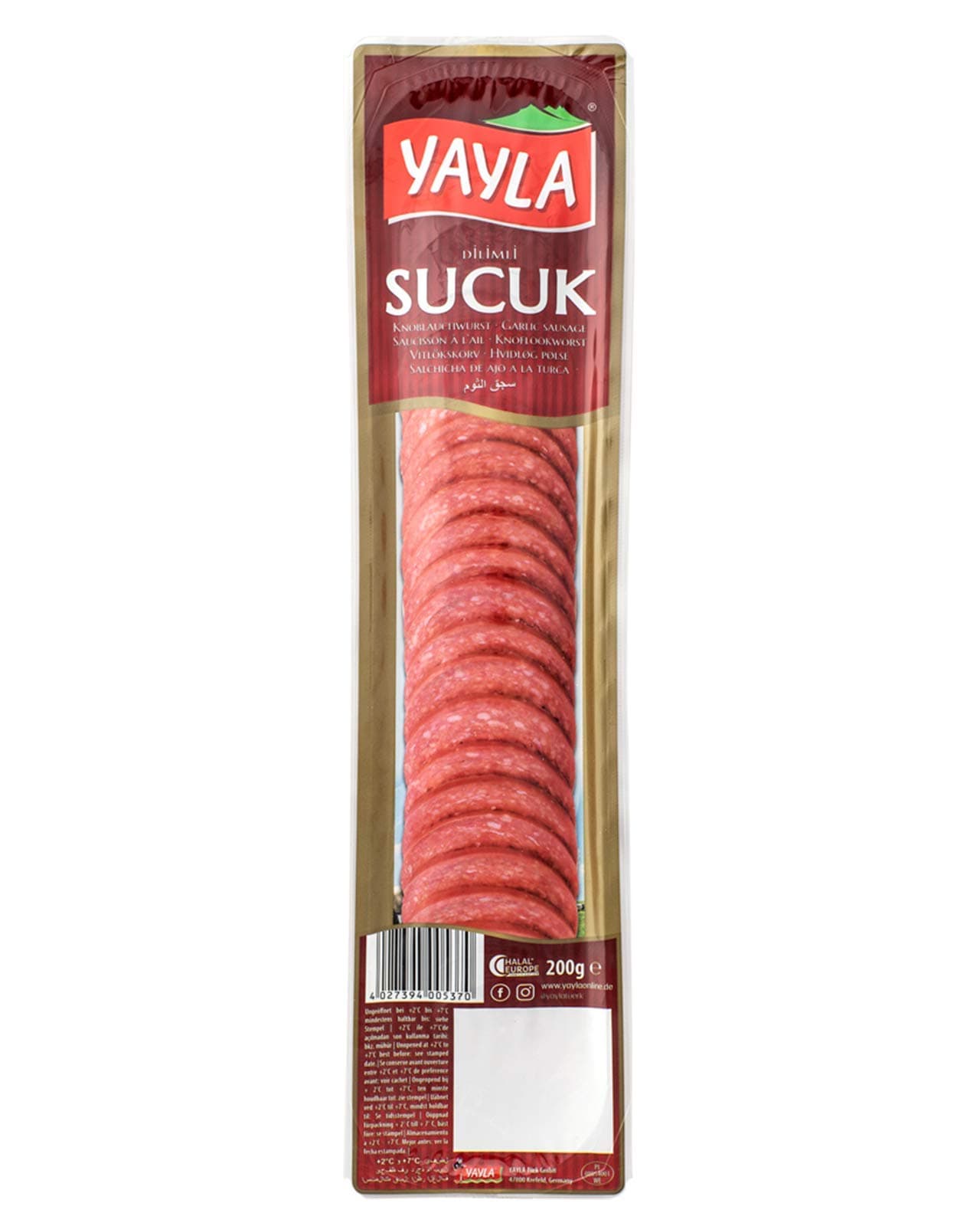 Yayla Sliced Sucuk - Dilimli Sucuk 200gr