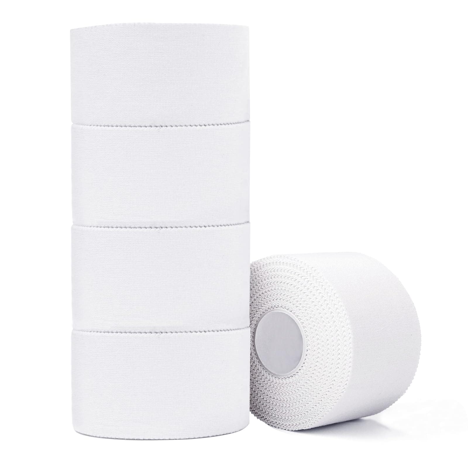 5 Rolls Zinc Oxide Tape,3.8cm x 10m Athletic Tape,Sports Strapping Tape for Ankle,Wrist,Knee,Finger - Climbing,BJJ,Boxing,Jiu Jitsu,Blister Prevention