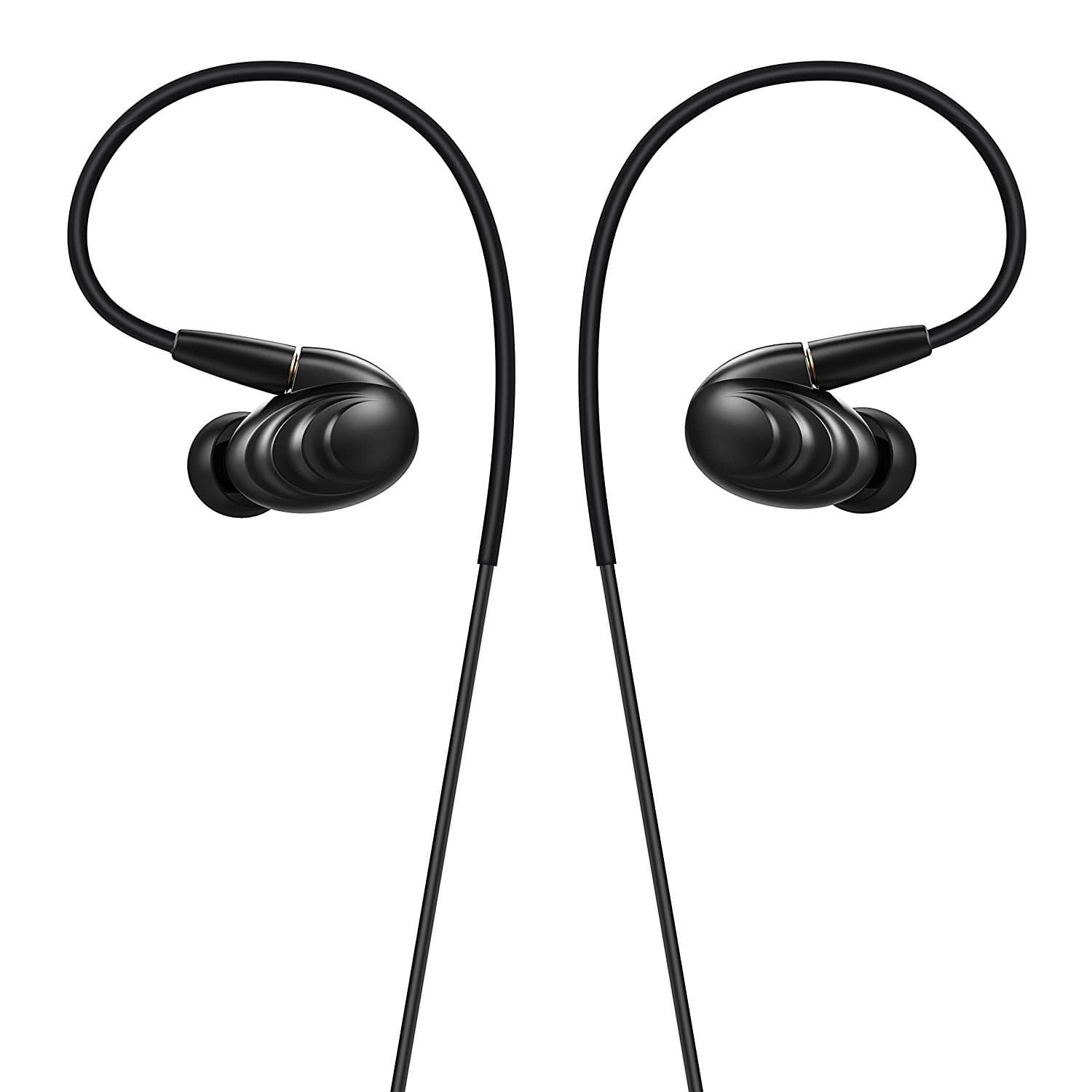 FiiO F9 Best Over The Ear Headphones/Earphones/Earbuds Detachable Cable Design Triple Driver Hybrid in-Ear Monitors with Android Compatible Mic and Remote (Black) ...