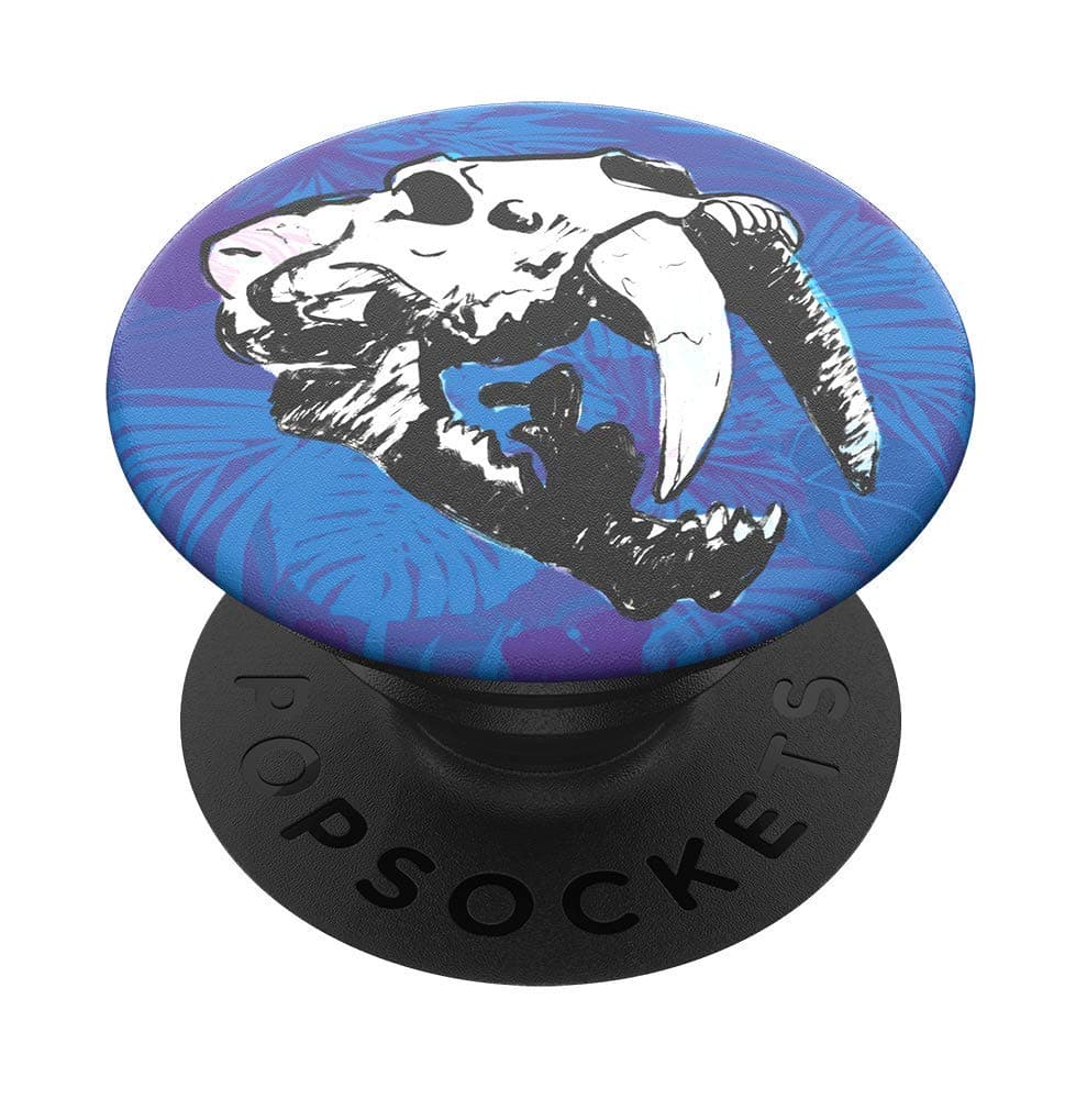PopSockets PopGrip - Expanding Stand and Grip with Swappable Top - Sabertooth Skull