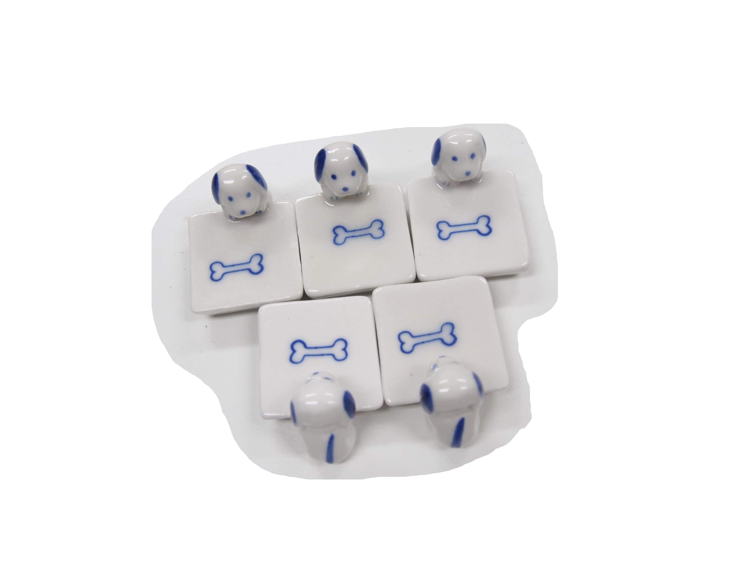 5 pieces dog stare chopstick rest bone (japan import)