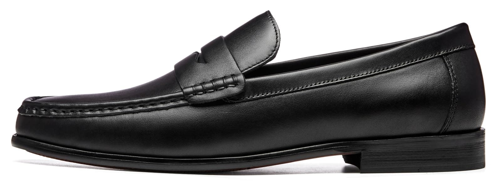 Journey West Mens Penny Loafers with Genuine Leather Business Dress Slip on Loafer Shoes for Men Black US 13