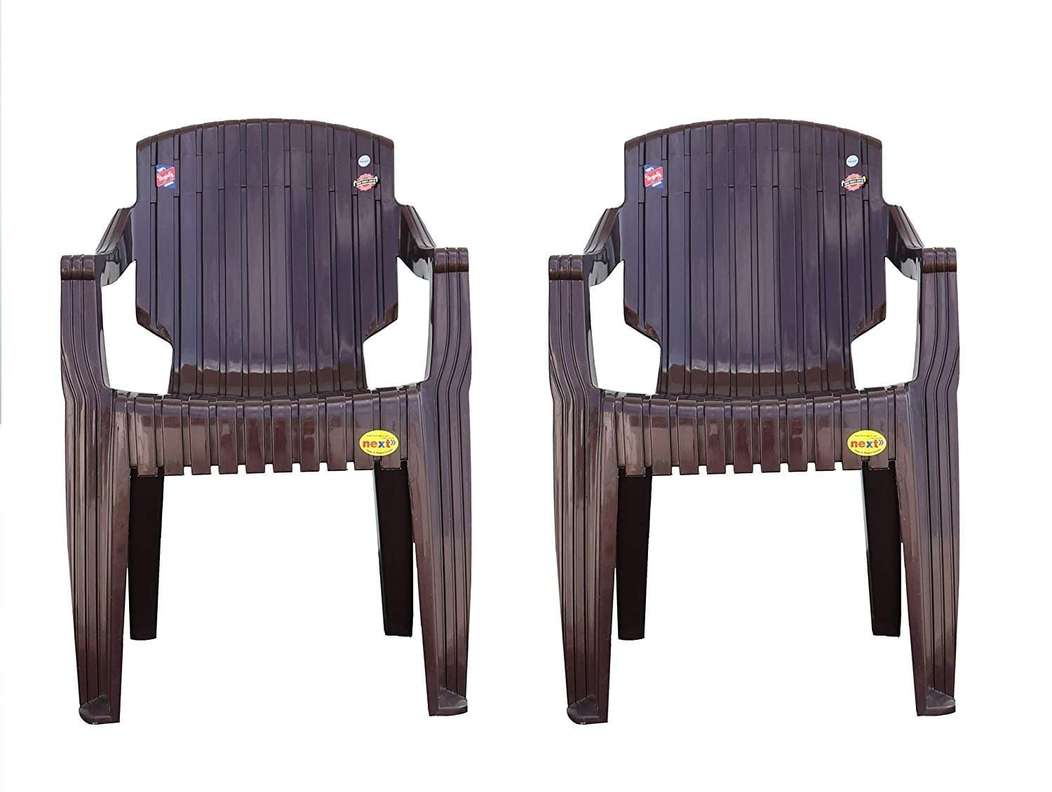 ANMOL Next NPPL Stylish and Comfortable Stark Plastic Arm Chair for Home and Office (2)