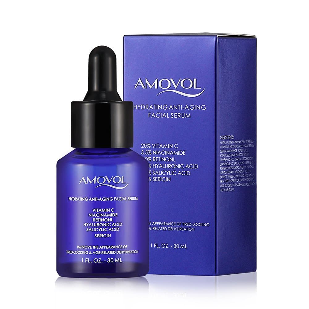 Vitamin C Serum with Retinol & Hyaluronic Acid for Face and Eyes - for Acne, Anti Wrinkle, Anti Aging, Hydrating, Fades Age Spots and Sun Damage - 1 OZ, Best Gifts For Her His