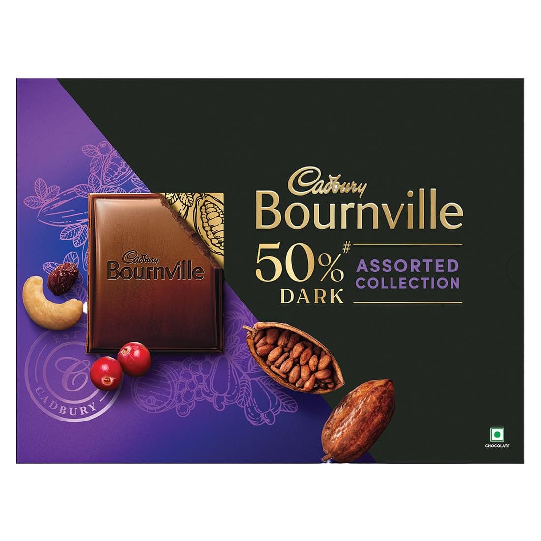 Bournville Dark Chocolate Assorted Collection Gift pack, 228 g