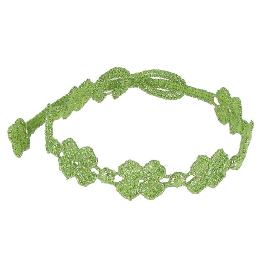 Cruciani Lace Bracelet 7 Clovers Lurex Green Color