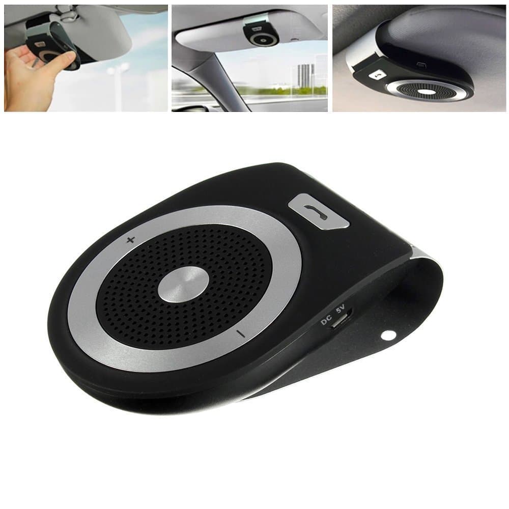 Bluetooth 4.1 Car Sun Visor, Wireless Auto ON/OFF Visor Clip In Car Bluetooth Handsfree Speakerphone Kit Receiver Car Charger Build in Mic , Support for iPhone 6 6s 7 Plus Samsung Galaxy Any Products With Bluetooth