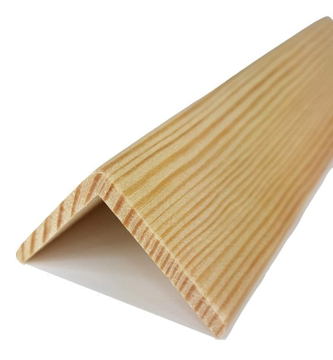 1 MTR Corner Pine Moulding End Cap Wood Trim Timber Edging Beading TMW Profiles (Pine Wood, 20x20 mm)