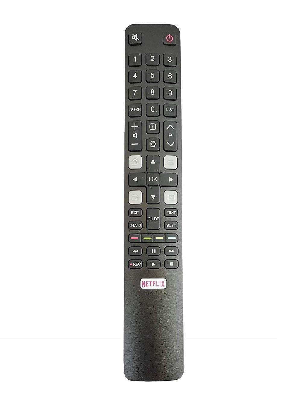 LipiWorldRC802N YA12 LED LCD Smart TV HD 65X4US 85X6US 65C6US Remote Control Compatible with Function Netflix Rec TCL