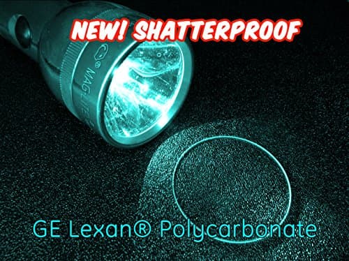 Maglite® Flashlight Lens Shatterproof Crystal Clear Polycarbonate Heavy Duty Upgrade (C & D Model)