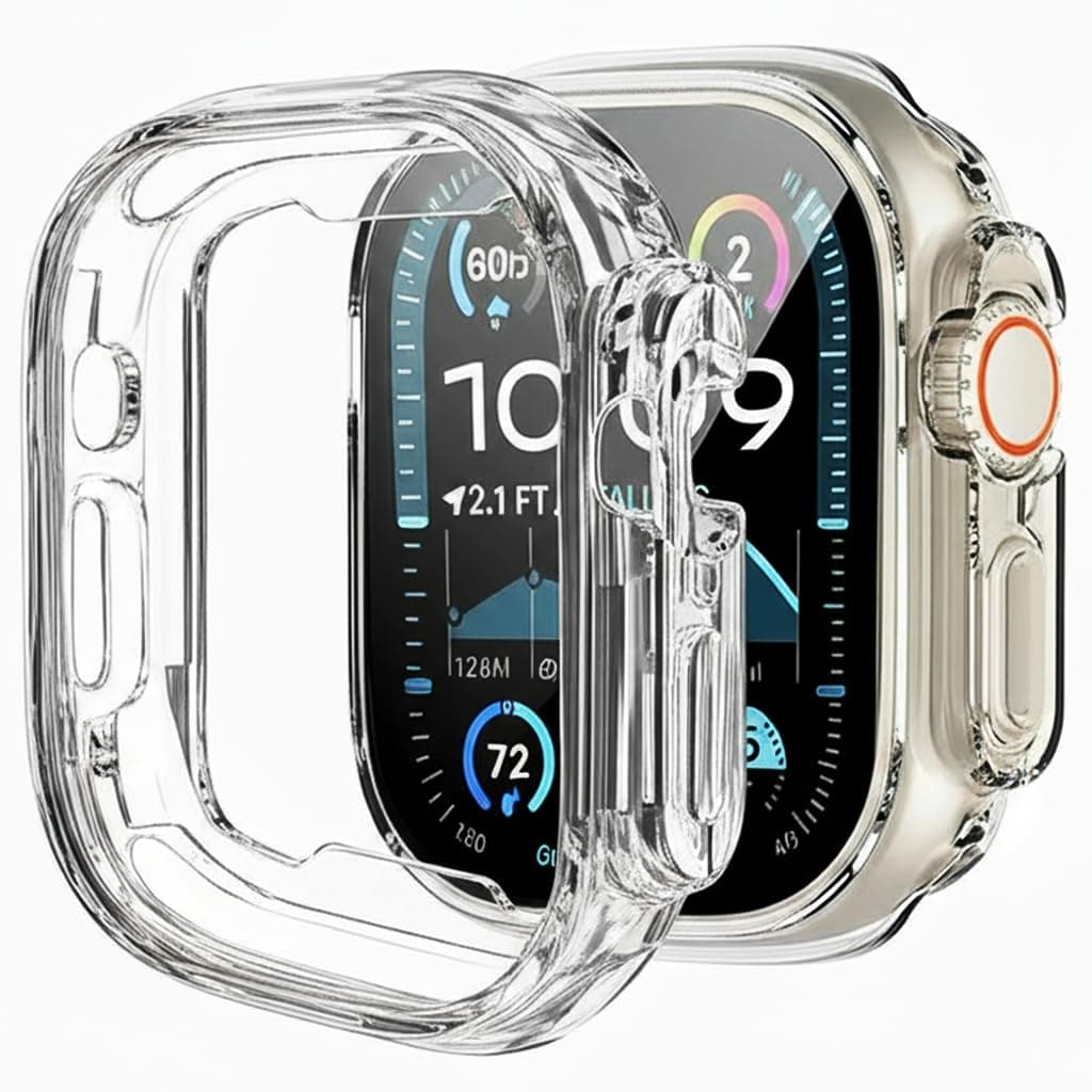 2 Pack for Apple Watch Ultra 3/2/1 Case 49mm Soft TPU Shockproof for Apple Watch Cover -Clear （No Screen Protector ）