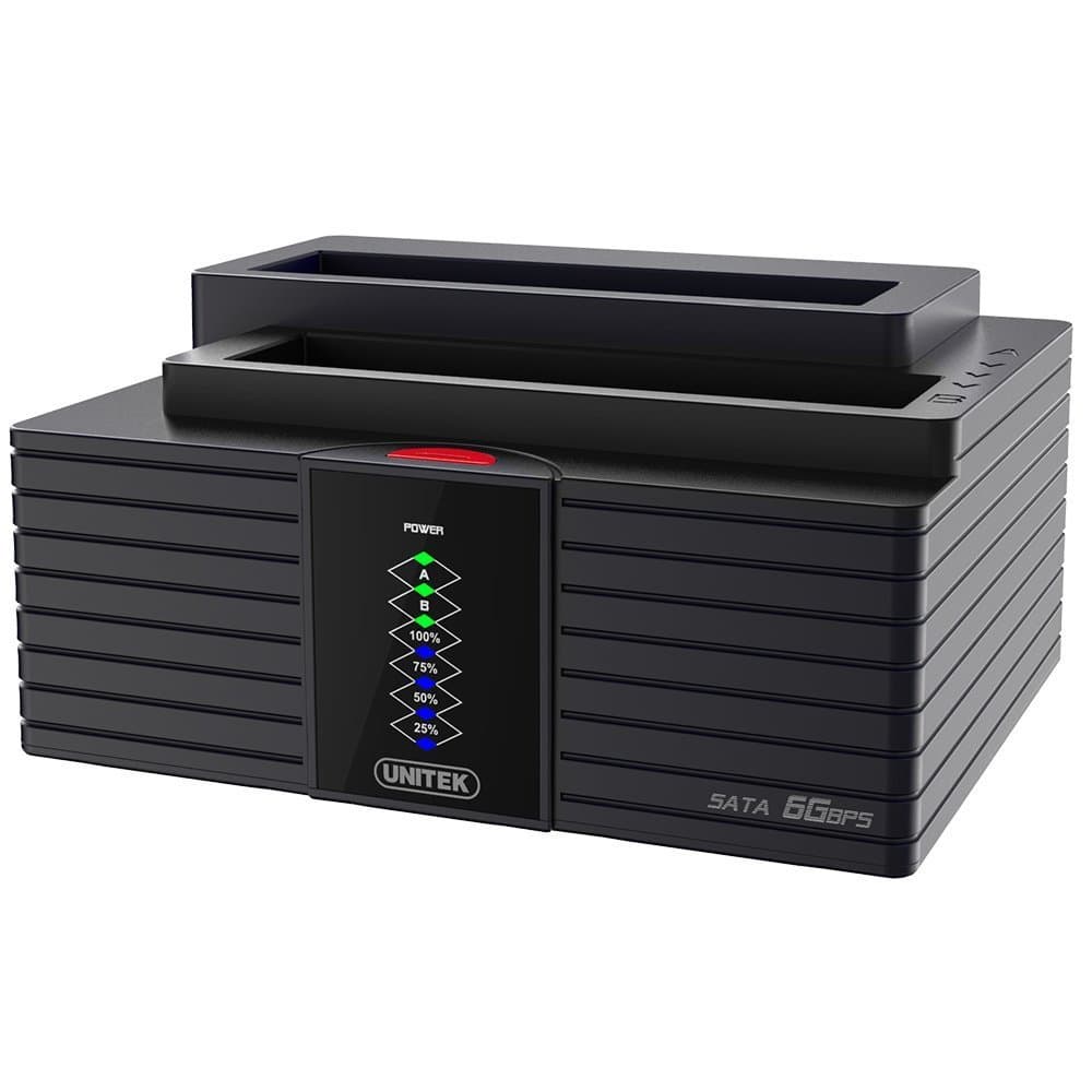 [6TB Support/Offline Clone Function]Unitek Docking Station USB 3.0 to SATA 6G Dual Bay for External Hard Drive2.5 or 3.5'' HDD/SSD SATA III Hard Drive Duplicator