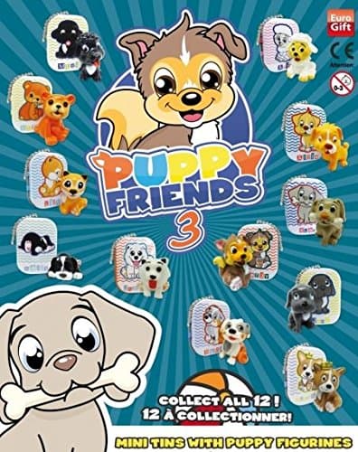 Puppy Friends Mini Tins & Figurines-Series 3- Set of 4