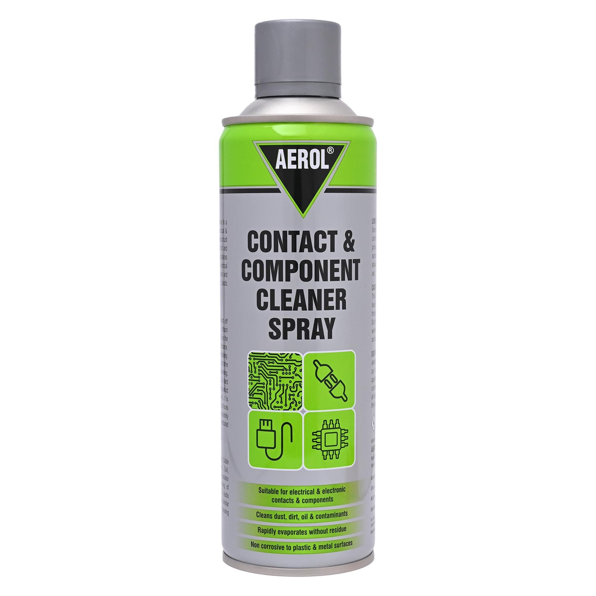 Aerol Electrical & Electronic Contact & Component Cleaner Spray for Cleaning Oil, Grease, Dust & Dirt, Grade 8003 (318gm/500ml) Plastic Safe, Fast Evaporating Cleaner for Offline Use