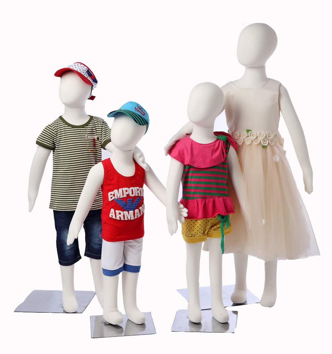 Eurohan Display R3468 4 x Child Mannequin Kids Variable Bendable Doll Mannequin