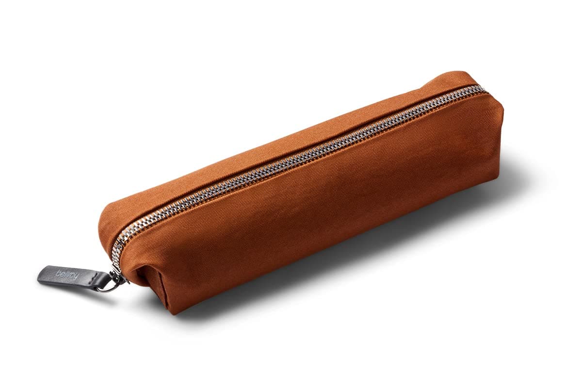 Bellroy Pencil Case (Zipper Closure, Slim Pen Case, Durable Woven Fabric, Holds Pens, Pencils, Cables & Personal Items) (Bronze)
