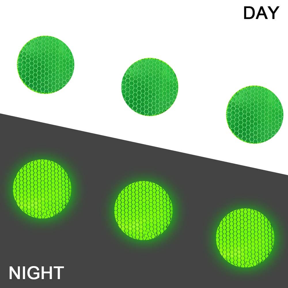 Round shape Green Reflective Tape For Trucks Trailers Car Park Traffic Warning Caution Conspicuity Tape Waterproof Self-Adhesive Reflector Tape-Reflective Tape 50 packs