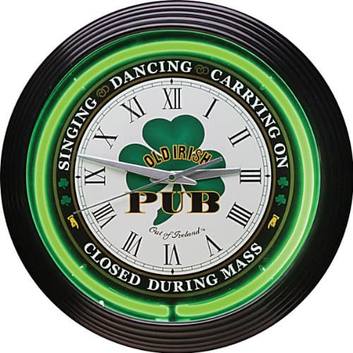 Irish Pub Neon Clock