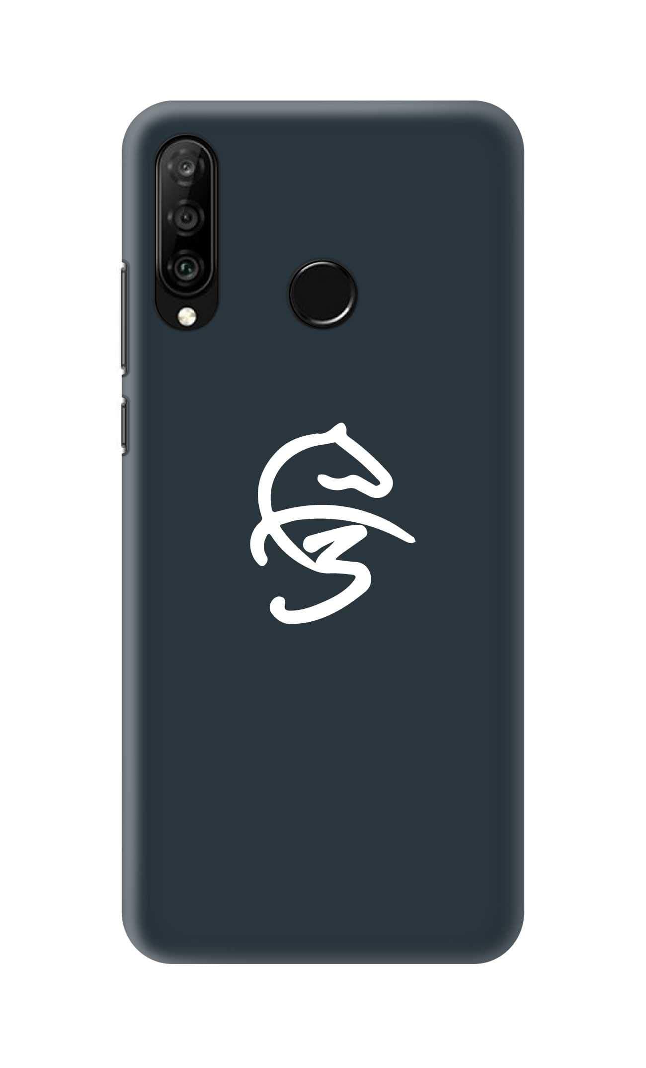 Stylizedd Case Compatible with Huawei P30 Lite Case Slim Snap Basic Series Customized Mobile Cover Hard PC Shield Matte Finish Print [Designed for Huawei P30 Lite] - Faz3 Icon Blue